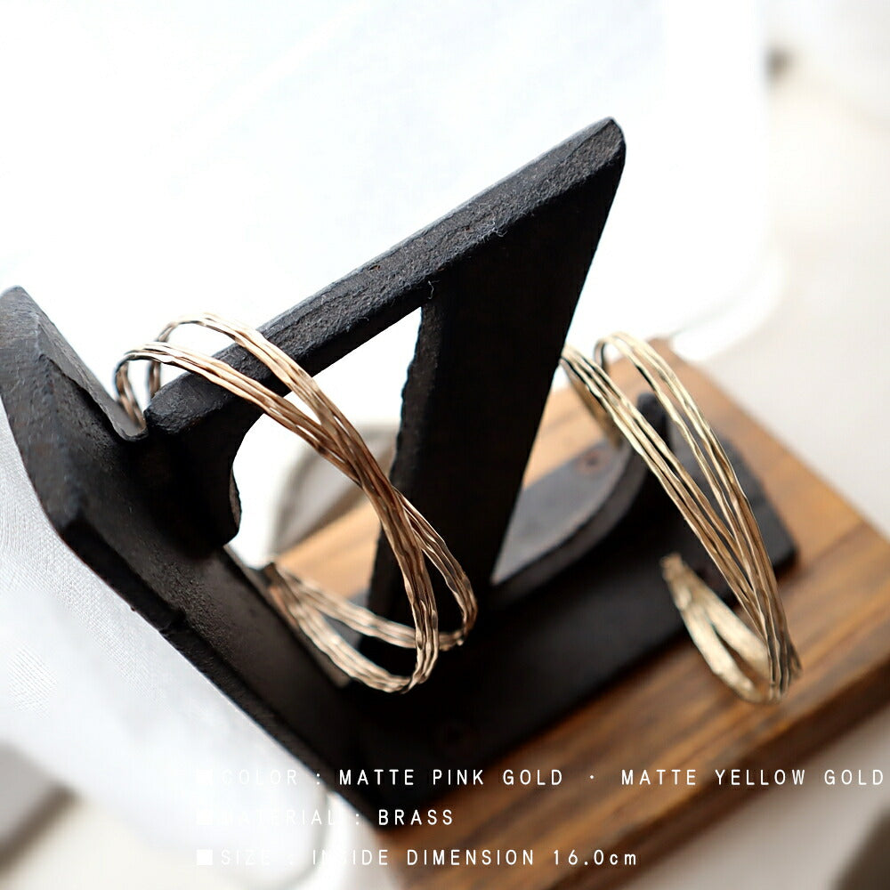 【2024-25年秋冬新作☆数量限定生産！】THE RING DESIGN FACTORY "Cross the line" Bracelet クロスデザイン ブレスレット(2 COLOR) 【クロスさせたデザイン 調整可能 マットな質感 ギフト】