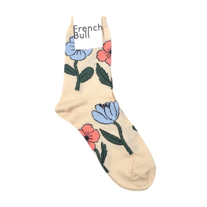 French Bull フレンチブル No.11-26111 ダンスソックス(3色) 2026年春夏新作 宴 レディース 靴下 花柄 ペールトーン シルケットの綿糸 日本製【追跡メール便送料無料】