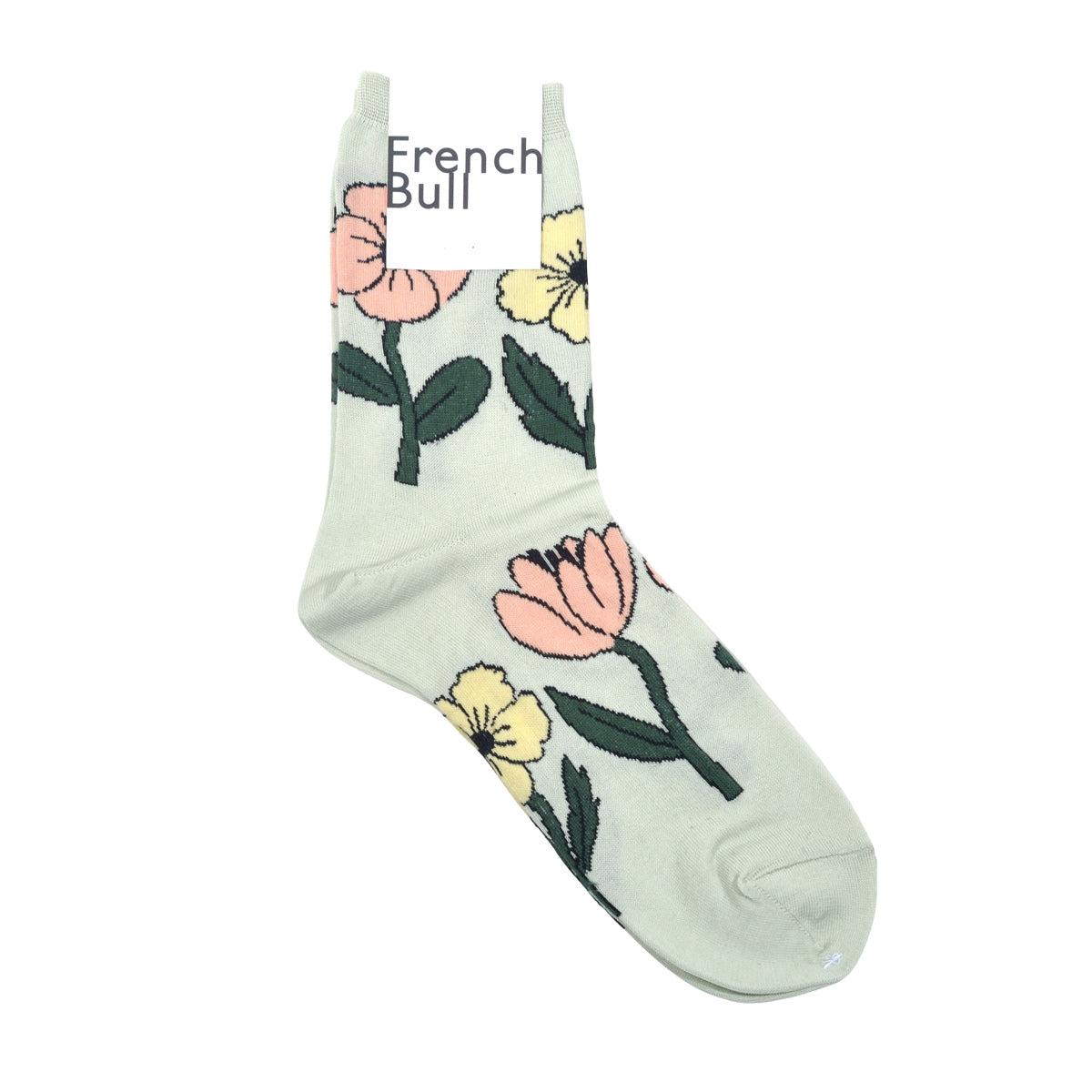 French Bull フレンチブル No.11-26111 ダンスソックス(3色) 2026年春夏新作 宴 レディース 靴下 花柄 ペールトーン シルケットの綿糸 日本製【追跡メール便送料無料】