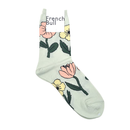 French Bull フレンチブル No.11-26111 ダンスソックス(3色) 2026年春夏新作 宴 レディース 靴下 花柄 ペールトーン シルケットの綿糸 日本製【追跡メール便送料無料】