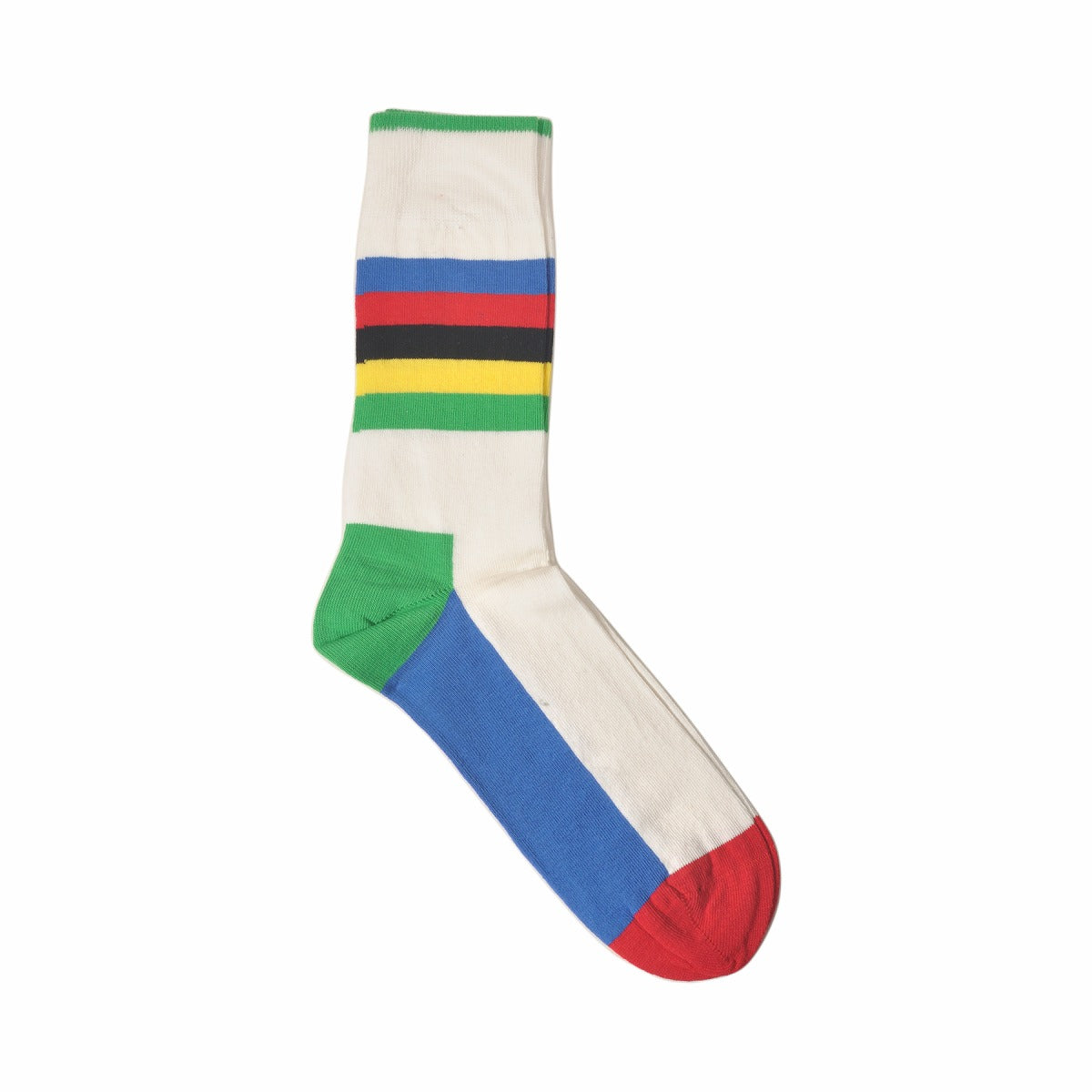 DEMOCRATIQUE SOCKS(デモクラティックソックス)クルーソックス靴下 "ORIGINALS BIKE" マイヨ・アルカンシェル ワールドチャンピオンカラー from Denmark Copenhagen【ユニセックス/メンズ】【ショートソックス】