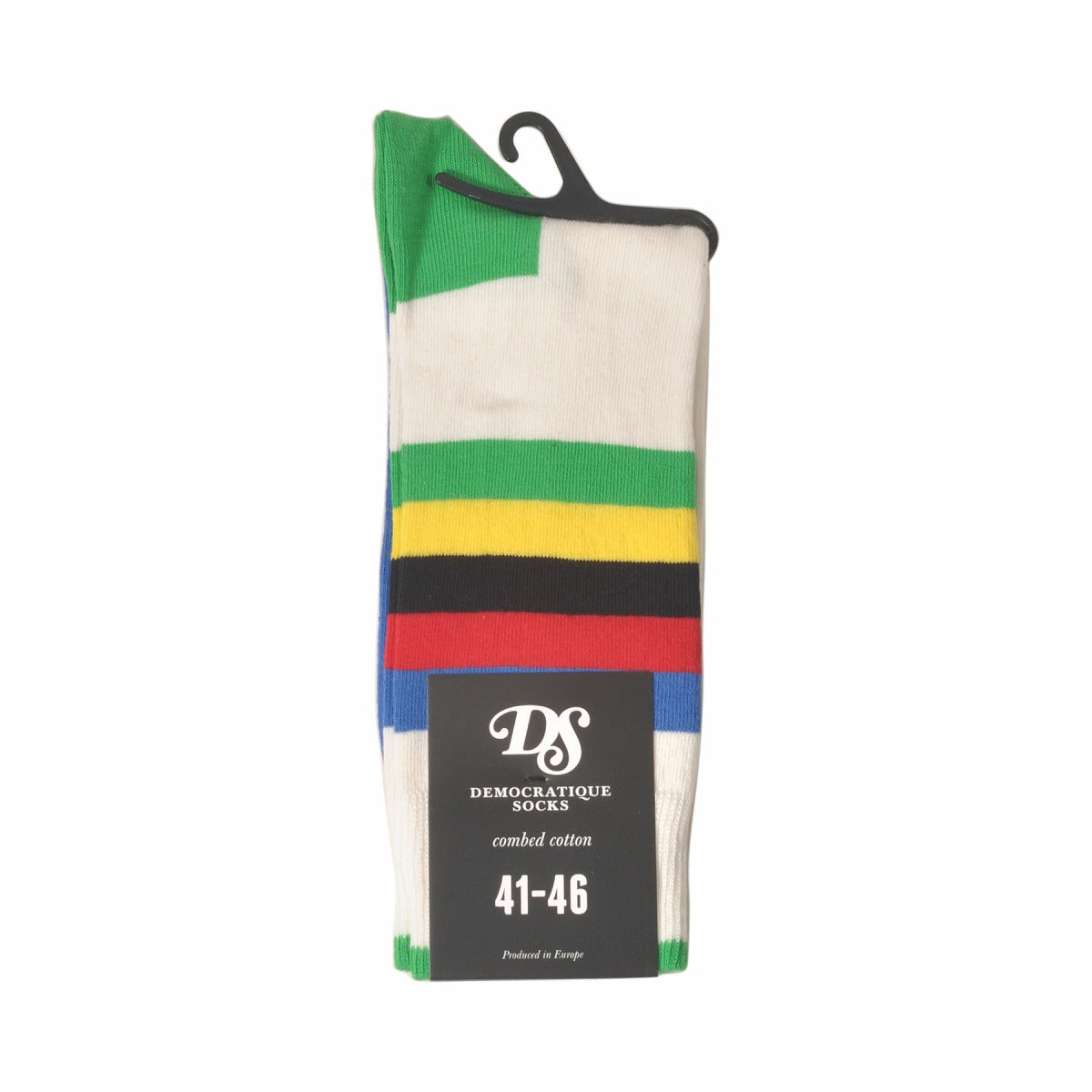 DEMOCRATIQUE SOCKS(デモクラティックソックス)クルーソックス靴下 "ORIGINALS BIKE" マイヨ・アルカンシェル ワールドチャンピオンカラー from Denmark Copenhagen【ユニセックス/メンズ】【ショートソックス】