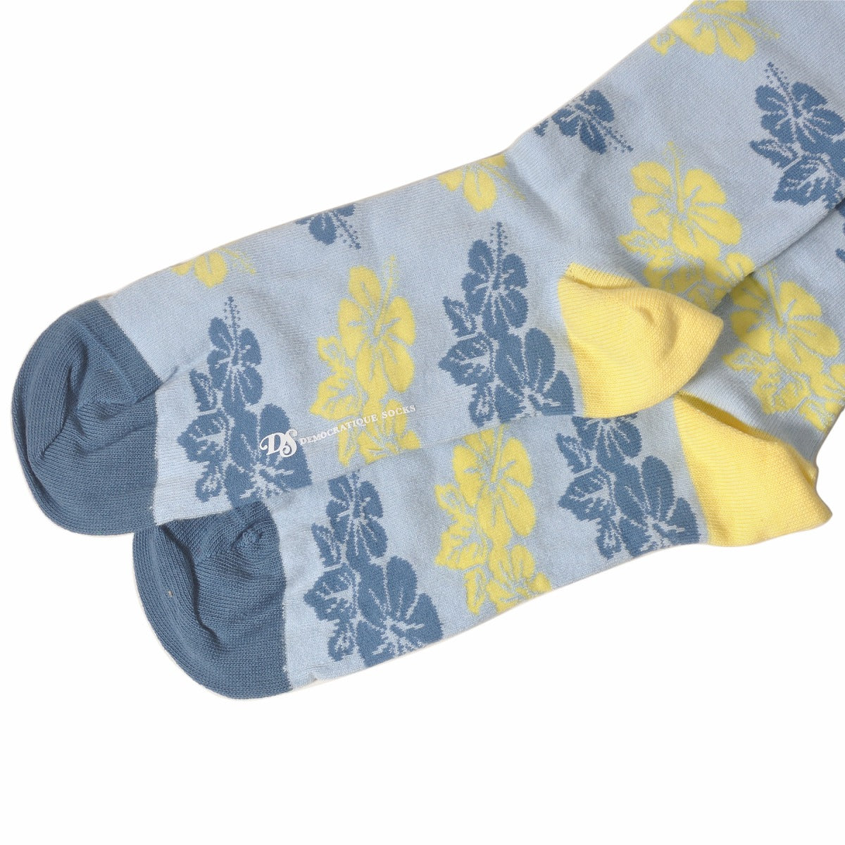 DEMOCRATIQUE SOCKS(デモクラティックソックス)クルーソックス ハイビスカス柄靴下 "HAWAII" from Denmark Copenhagen【ユニセックス/メンズ】【ショートソックス】