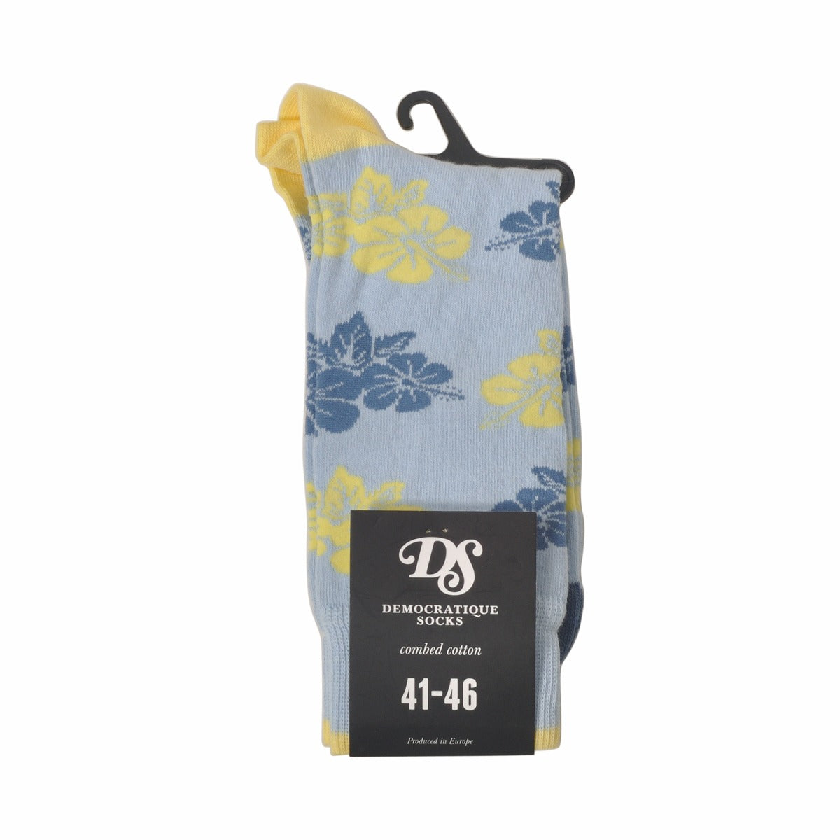 DEMOCRATIQUE SOCKS(デモクラティックソックス)クルーソックス ハイビスカス柄靴下 "HAWAII" from Denmark Copenhagen【ユニセックス/メンズ】【ショートソックス】