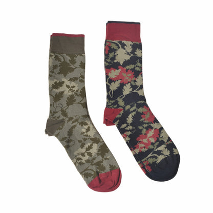DEMOCRATIQUE SOCKS(デモクラティックソックス)クルーソックス カモフラ迷彩柄靴下 "LEAVES CAMO" from Denmark Copenhagen【ユニセックス/メンズ】【ショートソックス】