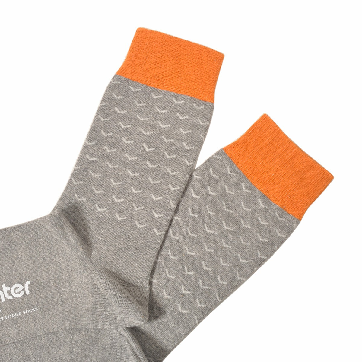 DEMOCRATIQUE SOCKS x POINTER FOOTWEAR(デモクラティックソックスxポインターフットウェア)クルーソックス靴下 "SNOW" from Denmark Copenhagen【ユニセックス/メンズ】【コラボ ショートソックス】