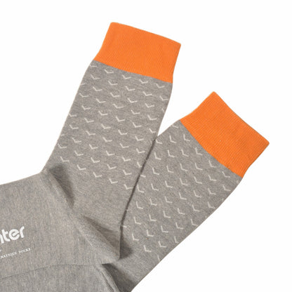 DEMOCRATIQUE SOCKS x POINTER FOOTWEAR(デモクラティックソックスxポインターフットウェア)クルーソックス靴下 "SNOW" from Denmark Copenhagen【ユニセックス/メンズ】【コラボ ショートソックス】