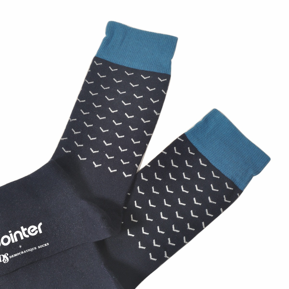 DEMOCRATIQUE SOCKS x POINTER FOOTWEAR(デモクラティックソックスxポインターフットウェア)クルーソックス靴下 "SNOW" from Denmark Copenhagen【ユニセックス/メンズ】【コラボ ショートソックス】