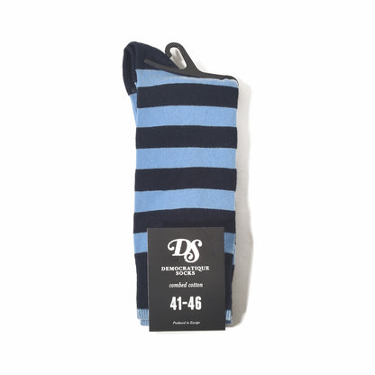 DEMOCRATIQUE SOCKS(デモクラティックソックス)クルーソックス ボーダーストライプ柄靴下 "ORIGINALS STRIPER" from Denmark Copenhagen【ユニセックス/メンズ】【ショートソックス】
