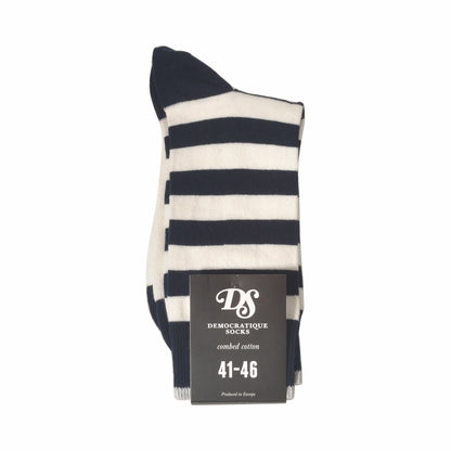 DEMOCRATIQUE SOCKS(デモクラティックソックス)クルーソックス ボーダーストライプ柄靴下 "ORIGINALS STRIPER" from Denmark Copenhagen【ユニセックス/メンズ】【ショートソックス】