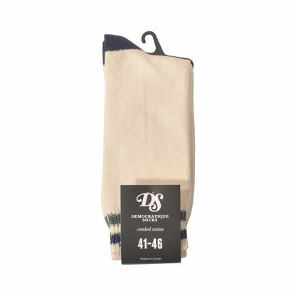 DEMOCRATIQUE SOCKS(デモクラティックソックス)クルーソックス靴下 "RELAX TWO STRIPE" from Denmark Copenhagen【ユニセックス/メンズ】【ショートソックス】