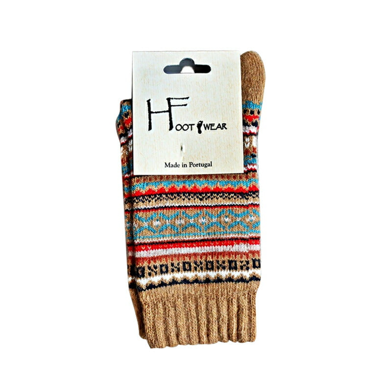 H FOOTWEAR(エイチフットウェア) "FAIR ISLE(フェアアイル)" ウールソックス(8色)【MADE IN PORTUGAL ポルトガル製】【ウール 肉厚 暖か 冷えとり 防寒】【レディース メンズ ユニセックス】