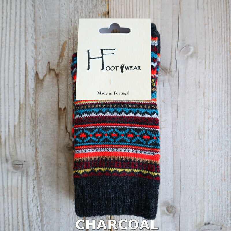 H FOOTWEAR(エイチフットウェア) "FAIR ISLE(フェアアイル)" ウールソックス(8色)【MADE IN PORTUGAL ポルトガル製】【ウール 肉厚 暖か 冷えとり 防寒】【レディース メンズ ユニセックス】
