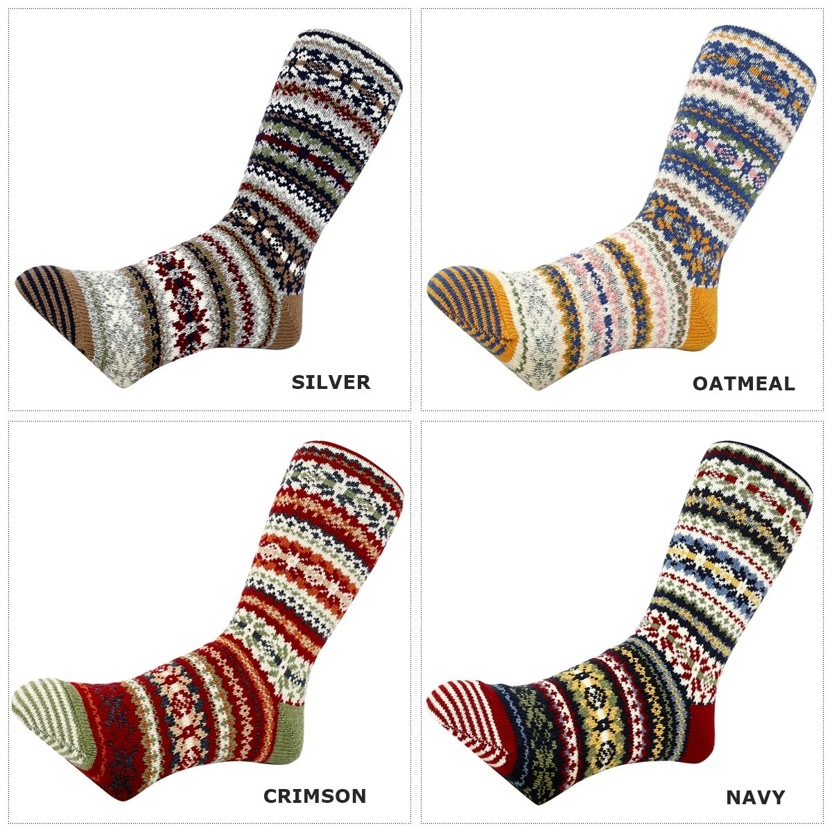 CHUP(チュプ) "FAIR SNOW(フェアスノー)" ウォッシャブルウールソックス(4色×2サイズ) 【2025-26年秋冬☆数量限定生産 日本製 再入荷無し 丈夫 適度な厚み フェアアイル柄 ノルディック柄 ナバホ柄】