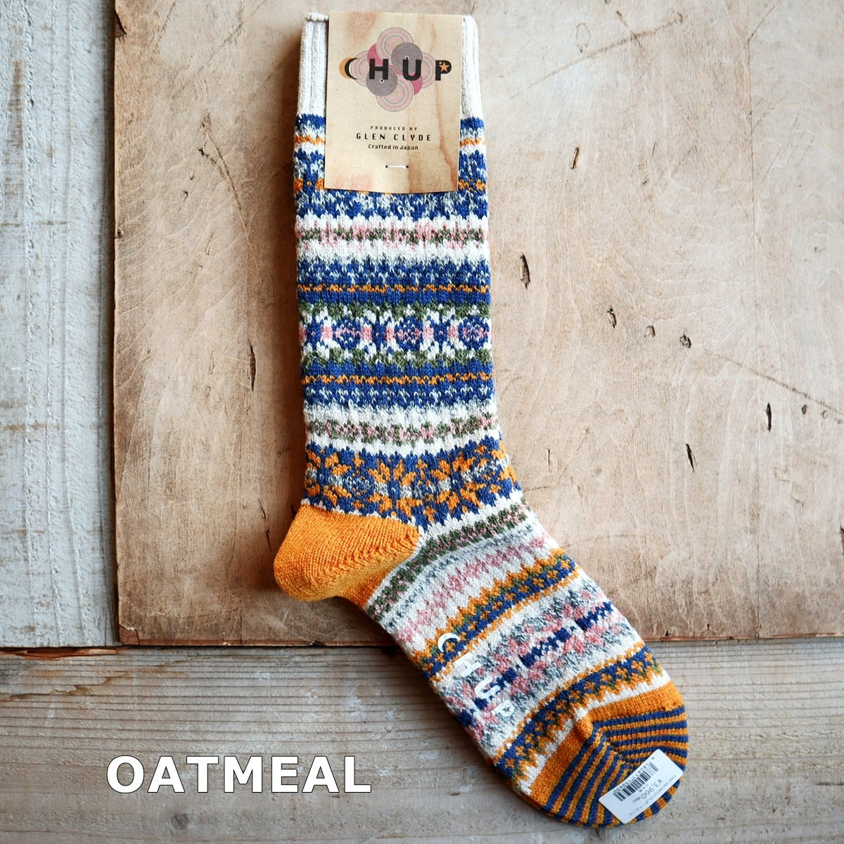 CHUP(チュプ) "FAIR SNOW(フェアスノー)" ウォッシャブルウールソックス(4色×2サイズ) 【2025-26年秋冬☆数量限定生産 日本製 再入荷無し 丈夫 適度な厚み フェアアイル柄 ノルディック柄 ナバホ柄】