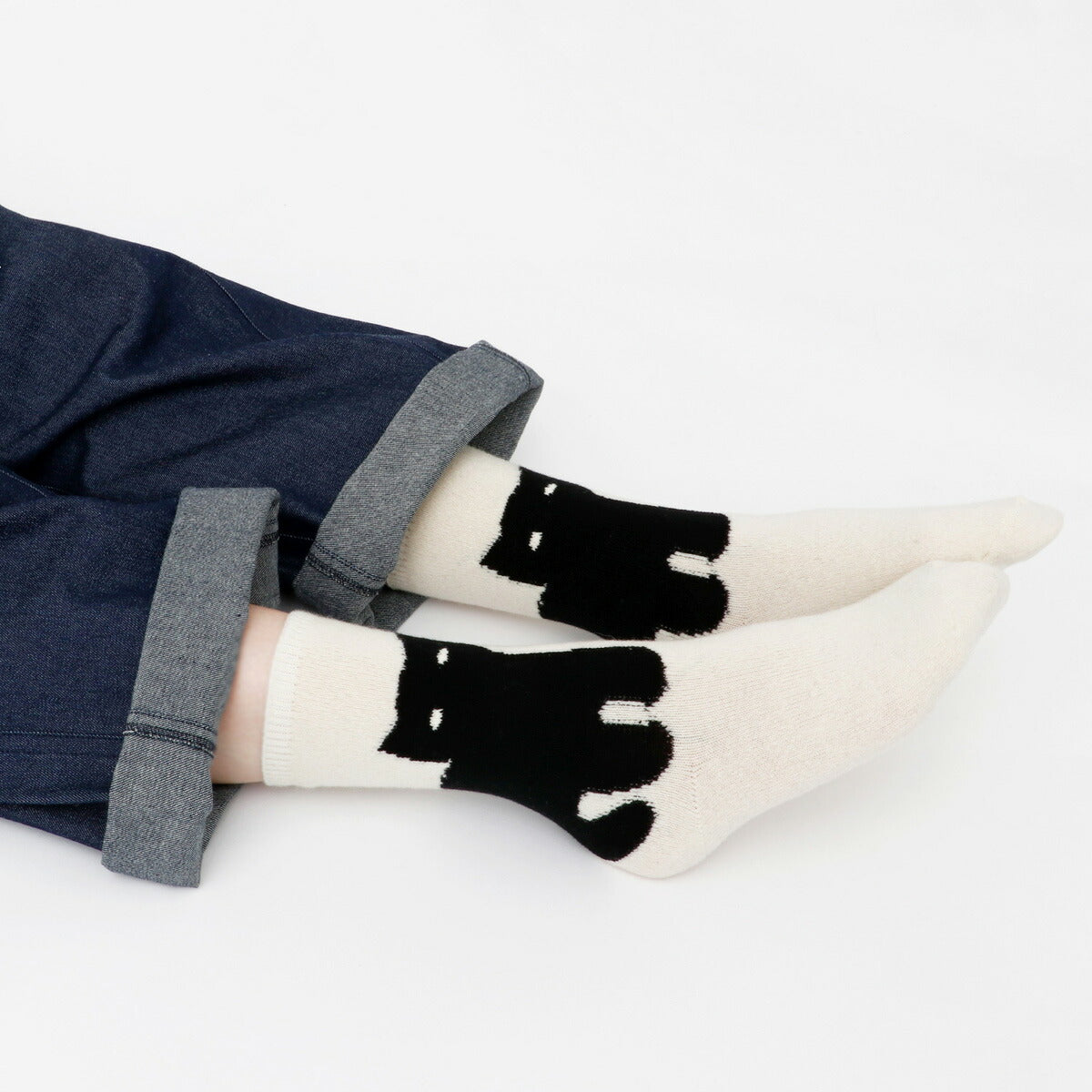 French Bull(フレンチブル)No.11-24274 シャトンソックス winter(3色)【24-25秋冬 立ち姿が可愛い子猫がモチーフ リサイクルメリノウール 程よい厚み 贈り物に 日本製】