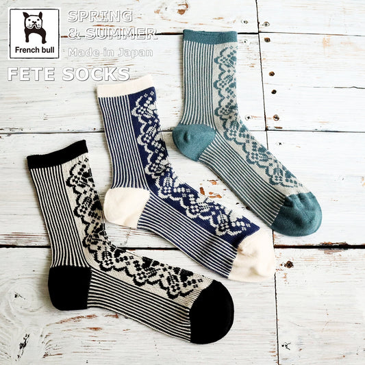 French Bull フレンチブル No.11-26110 フェットソックス(3色) 2026年春夏新作 宴 レディース 靴下 パーティーの華やかな光景をイメージ 光沢感 綿シルケット糸 日本製【追跡メール便送料無料】