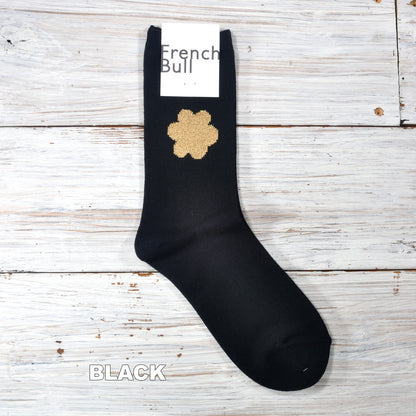 French Bull フレンチブル No.11-26103 フラワーソックス(2色) 2026年春夏新作 宴 レディース 靴下 お花のワンポイント柄 綿シルケット糸 日本製【追跡メール便送料無料】