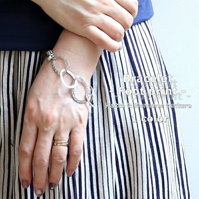 【2024-25年秋冬新作☆数量限定生産！】THE RING DESIGN FACTORY "FOOT PRINT" Bracelet フットプリント(足跡)デザイン ブレスレット 【足跡をイメージ 調整可能 ギフト】