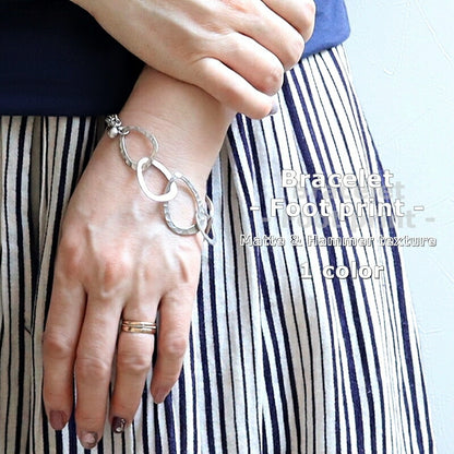 【2024-25年秋冬新作☆数量限定生産！】THE RING DESIGN FACTORY "FOOT PRINT" Bracelet フットプリント(足跡)デザイン ブレスレット 【足跡をイメージ 調整可能 ギフト】