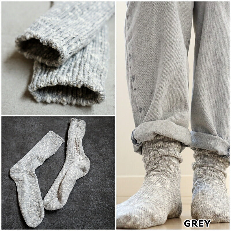 Put on socks(プットオンソックス)"Grain"グレイン コットンリネンジャンボスラブソックス(5 COLOR)【2025年春夏☆数量限定生産！】【 天然有機系デオドラント加工 綿麻】【日本製】