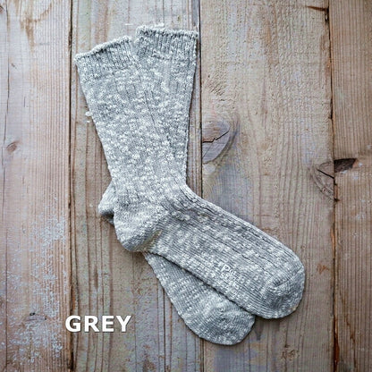 Put on socks(プットオンソックス)"Grain"グレイン コットンリネンジャンボスラブソックス(5 COLOR)【2025年春夏☆数量限定生産！】【 天然有機系デオドラント加工 綿麻】【日本製】