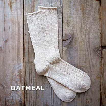 Put on socks(プットオンソックス)"Grain"グレイン コットンリネンジャンボスラブソックス(5 COLOR)【2025年春夏☆数量限定生産！】【 天然有機系デオドラント加工 綿麻】【日本製】