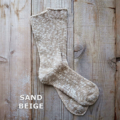 Put on socks(プットオンソックス)"Grain"グレイン コットンリネンジャンボスラブソックス(5 COLOR)【2025年春夏☆数量限定生産！】【 天然有機系デオドラント加工 綿麻】【日本製】