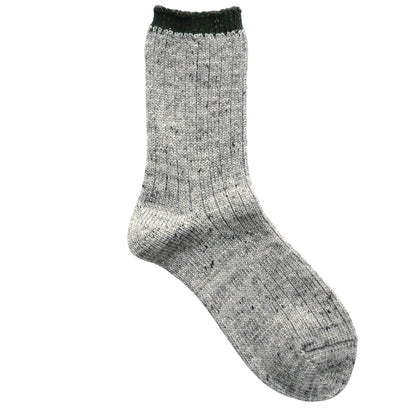 French Bull(フレンチブル)No.11-25263 グランソックス(3色)【レディース 靴下 日本製 2025-26年秋冬 配色 カラーネップ糸 防縮ウール リブ編み カジュアルコーデ 贈り物】