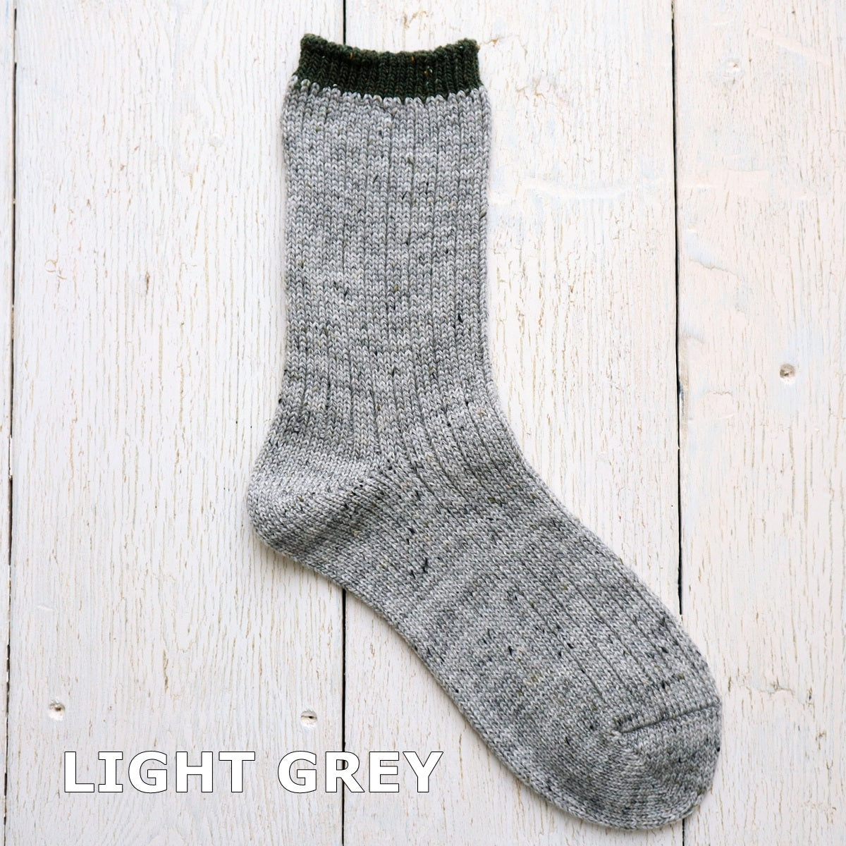 French Bull(フレンチブル)No.11-25263 グランソックス(3色)【レディース 靴下 日本製 2025-26年秋冬 配色 カラーネップ糸 防縮ウール リブ編み カジュアルコーデ 贈り物】