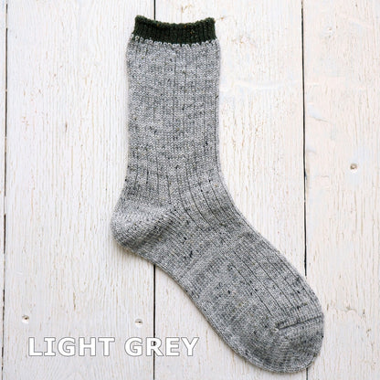 French Bull(フレンチブル)No.11-25263 グランソックス(3色)【レディース 靴下 日本製 2025-26年秋冬 配色 カラーネップ糸 防縮ウール リブ編み カジュアルコーデ 贈り物】