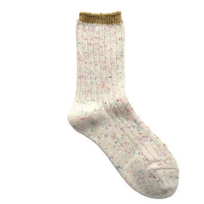 French Bull(フレンチブル)No.11-25263 グランソックス(3色)【レディース 靴下 日本製 2025-26年秋冬 配色 カラーネップ糸 防縮ウール リブ編み カジュアルコーデ 贈り物】