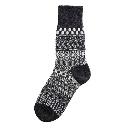 Homie(ホミー/ホーミー)No.H-084 ウールコットン ジャガードドットソックス(5色)【2025-26年秋冬☆数量限定生産！ラムウール シャリ感 暖か 冷えとり】