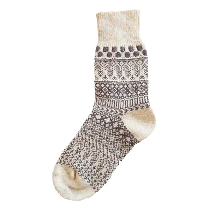 Homie(ホミー/ホーミー)No.H-084 ウールコットン ジャガードドットソックス(5色)【2025-26年秋冬☆数量限定生産！ラムウール シャリ感 暖か 冷えとり】