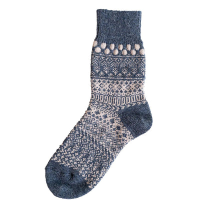 Homie(ホミー/ホーミー)No.H-084 ウールコットン ジャガードドットソックス(5色)【2025-26年秋冬☆数量限定生産！ラムウール シャリ感 暖か 冷えとり】