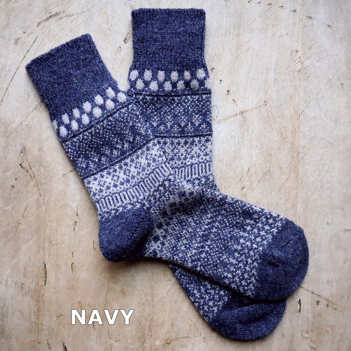 Homie(ホミー/ホーミー)No.H-084 ウールコットン ジャガードドットソックス(5色)【2025-26年秋冬☆数量限定生産！ラムウール シャリ感 暖か 冷えとり】