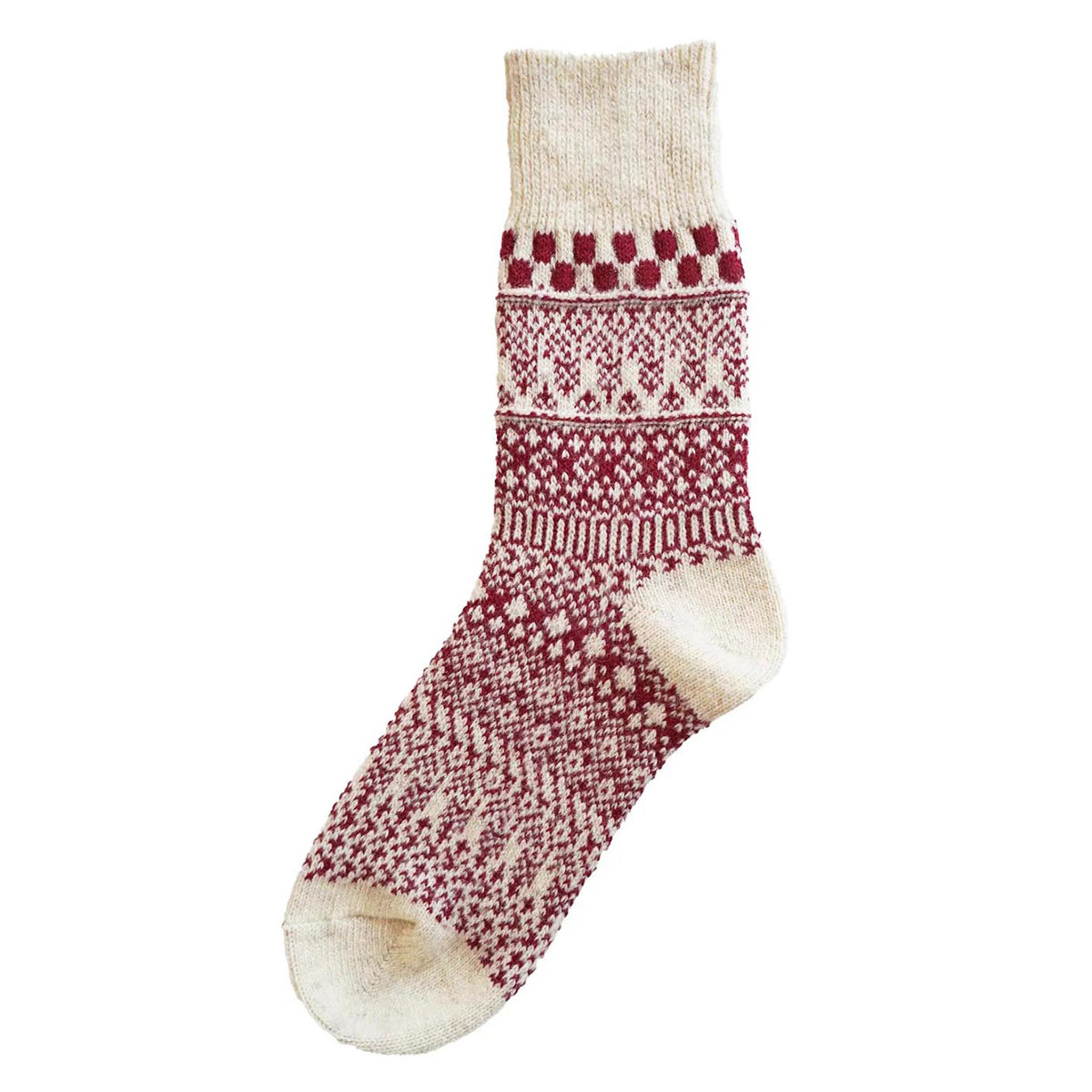 Homie(ホミー/ホーミー)No.H-084 ウールコットン ジャガードドットソックス(5色)【2025-26年秋冬☆数量限定生産！ラムウール シャリ感 暖か 冷えとり】