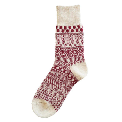 Homie(ホミー/ホーミー)No.H-084 ウールコットン ジャガードドットソックス(5色)【2025-26年秋冬☆数量限定生産！ラムウール シャリ感 暖か 冷えとり】