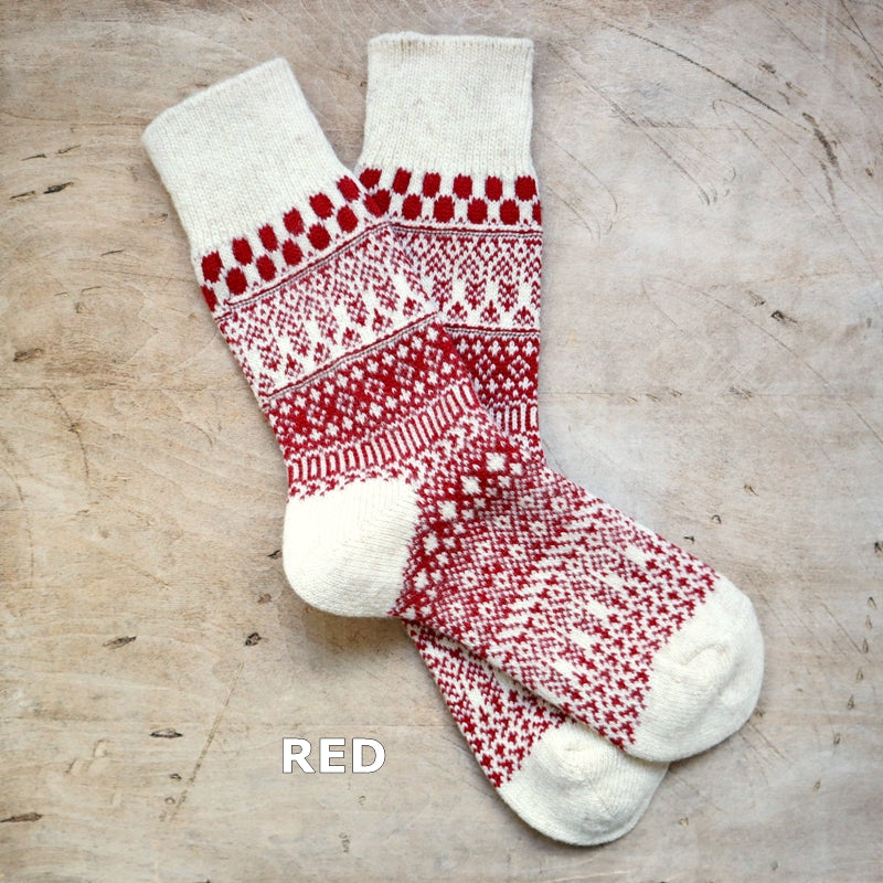 Homie(ホミー/ホーミー)No.H-084 ウールコットン ジャガードドットソックス(5色)【2025-26年秋冬☆数量限定生産！ラムウール シャリ感 暖か 冷えとり】