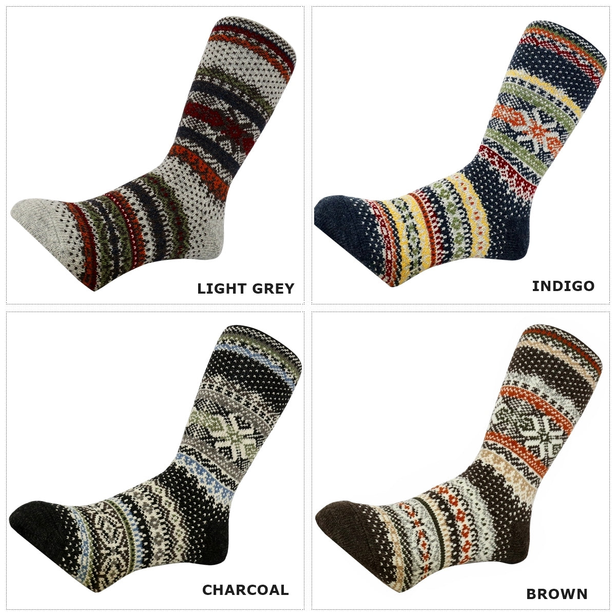 CHUP(チュプ) "HANSKER(ハンスカー)" ウォッシャブルウールソックス(4色×2サイズ) 【2025-26年秋冬☆数量限定生産 日本製 再入荷無し 丈夫 適度な厚み フェアアイル柄 ノルディック柄 ナバホ柄】