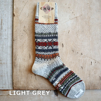 CHUP(チュプ) "HANSKER(ハンスカー)" ウォッシャブルウールソックス(4色×2サイズ) 【2025-26年秋冬☆数量限定生産 日本製 再入荷無し 丈夫 適度な厚み フェアアイル柄 ノルディック柄 ナバホ柄】
