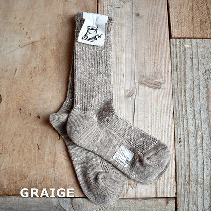 Put on socks(プットオンソックス)"Hazel"ヘーゼル ウールコットンミックスソックス(6 COLOR)【東レ ホットレイ コットンスラブ 秋冬☆数量限定生産 日本製 MADE IN JAPAN】