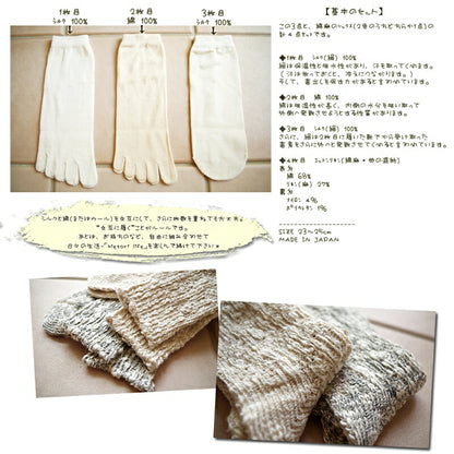 French Bull(フレンチブル)No.107-001  hietori Socks Set★"冷えとり"ソックスセット【ソックス4点セット】【冷えとり 重ね履き 暖かい靴下 シルク 綿 麻】【ギフト プレゼント】