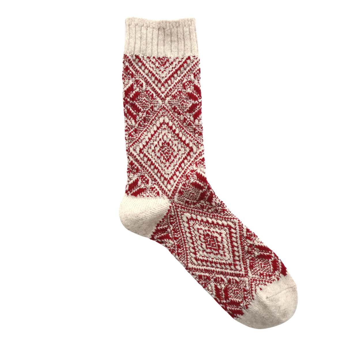 Jake(ジェイク)【Men's レディース大きめ】French Bull フレンチブル No.09-0232 メンズ ヒンメリソックス(3色)【靴下 日本製 2025-26年秋冬 オーナメントのヒンメリをイメージ ジャガード編み 防縮ウール 贈り物】