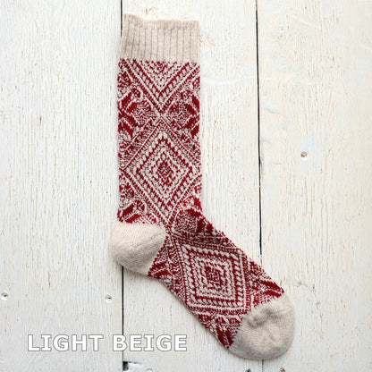 Jake(ジェイク)【Men's レディース大きめ】French Bull フレンチブル No.09-0232 メンズ ヒンメリソックス(3色)【靴下 日本製 2025-26年秋冬 オーナメントのヒンメリをイメージ ジャガード編み 防縮ウール 贈り物】