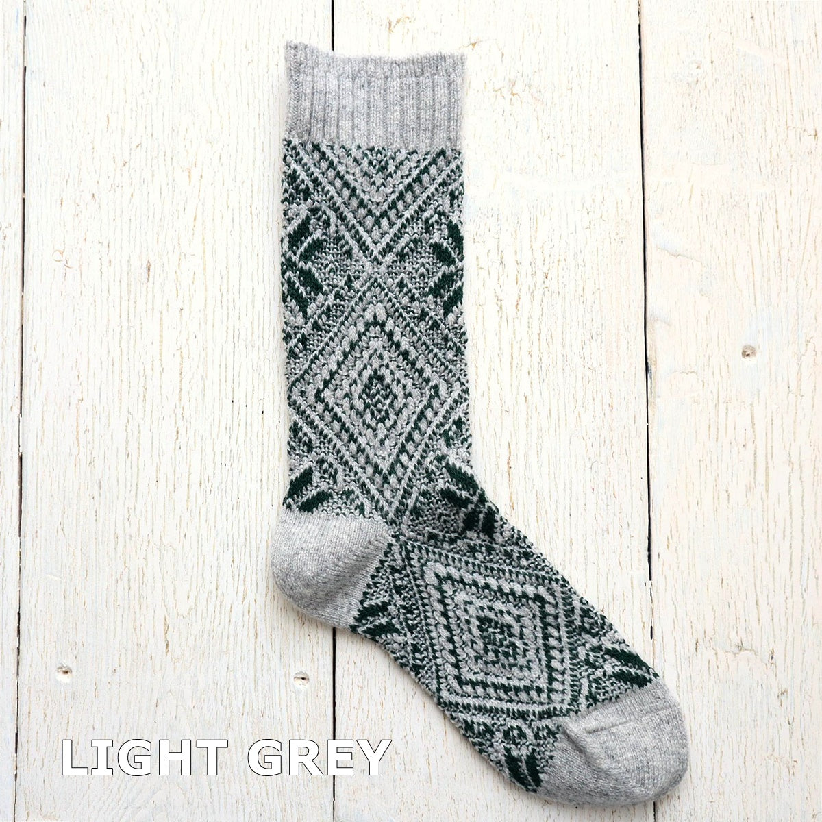 French Bull(フレンチブル)No.01-0332 ヒンメリソックス(3色)【レディース 靴下 日本製 2025-26年秋冬 オーナメントのヒンメリをイメージ ジャガード編み 防縮ウール 贈り物】