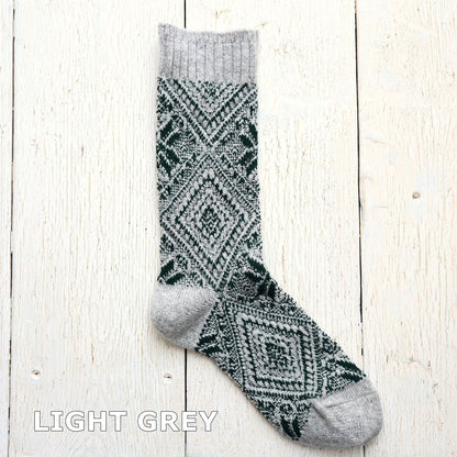 Jake(ジェイク)【Men's レディース大きめ】French Bull フレンチブル No.09-0232 メンズ ヒンメリソックス(3色)【靴下 日本製 2025-26年秋冬 オーナメントのヒンメリをイメージ ジャガード編み 防縮ウール 贈り物】