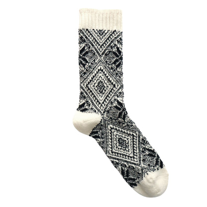 Jake(ジェイク)【Men's レディース大きめ】French Bull フレンチブル No.09-0232 メンズ ヒンメリソックス(3色)【靴下 日本製 2025-26年秋冬 オーナメントのヒンメリをイメージ ジャガード編み 防縮ウール 贈り物】