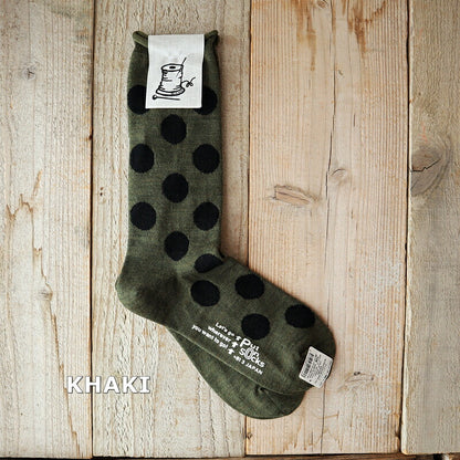 Put on socks(プットオンソックス)"Hopscotch"ホップスコッチ メリノウール ドットソックス(6 COLOR)【ニュージーランドメリノ 防縮 暖か 温活 冷えとり】【日本製】