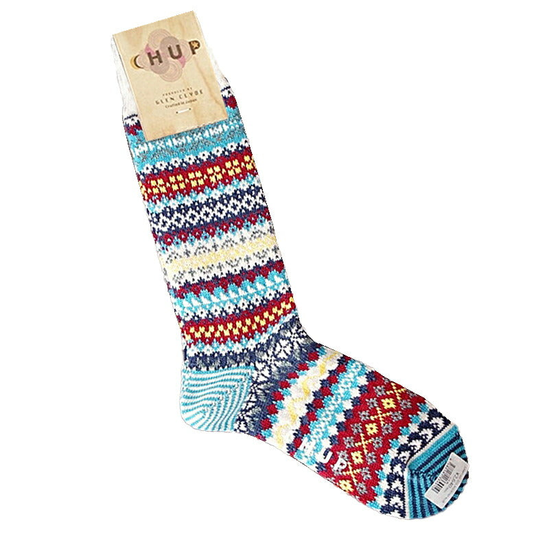 CHUP(チュプ)"LAMPO(ランポ)"フェアアイル柄ソックス(3色)【数量限定生産】【日本製 MADEIN JAPAN】【再入荷無し コーマ綿 丈夫 ノルディック柄 S M メンズ レディース】